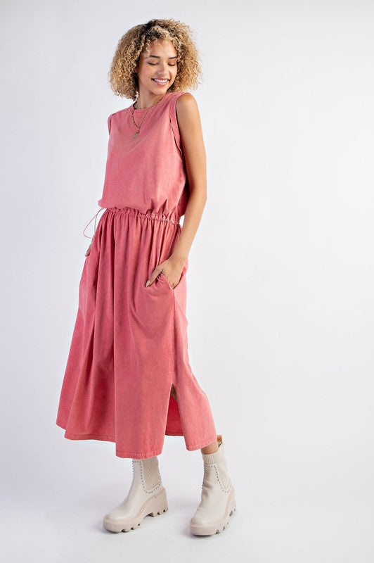 "Calista" Mineral Washed Dress - The Katie Grace Boutique