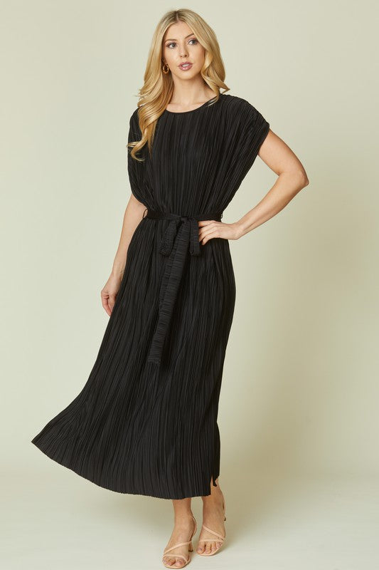 "Rebekah" Plisse Midi Dress