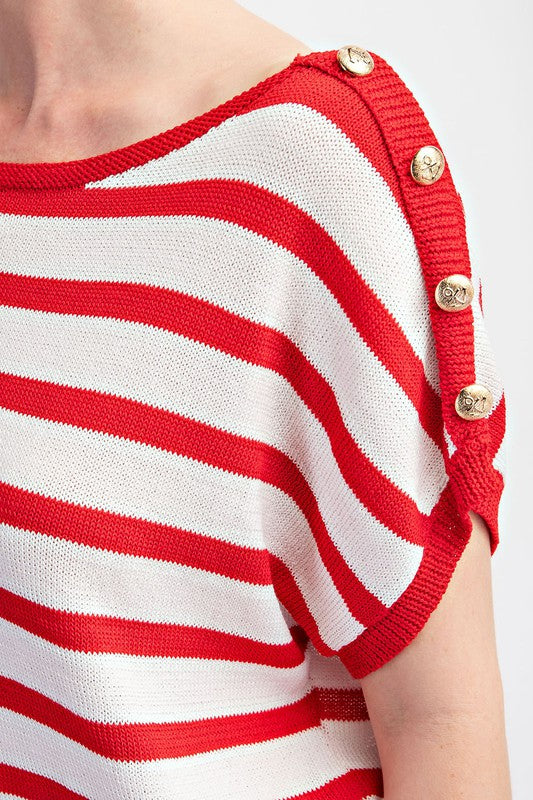 "Alicia" Striped Sweater
