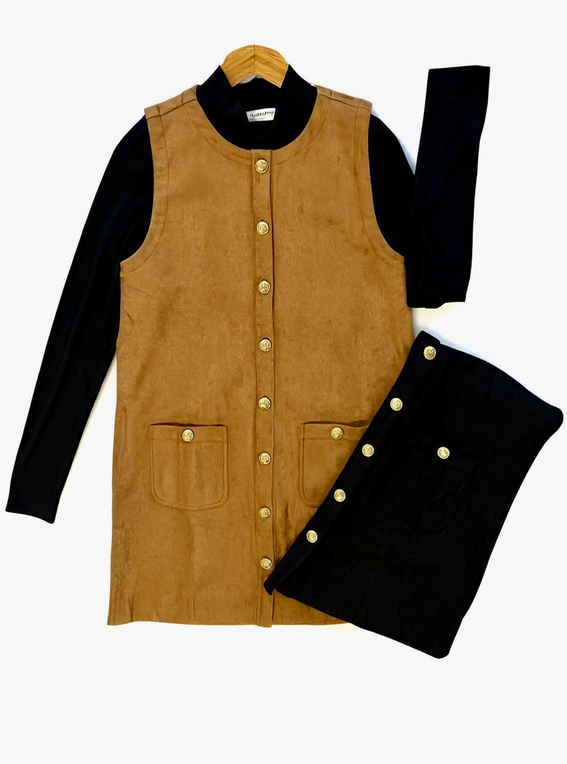 "Sharla" Suede Shift Dress, 2 colors