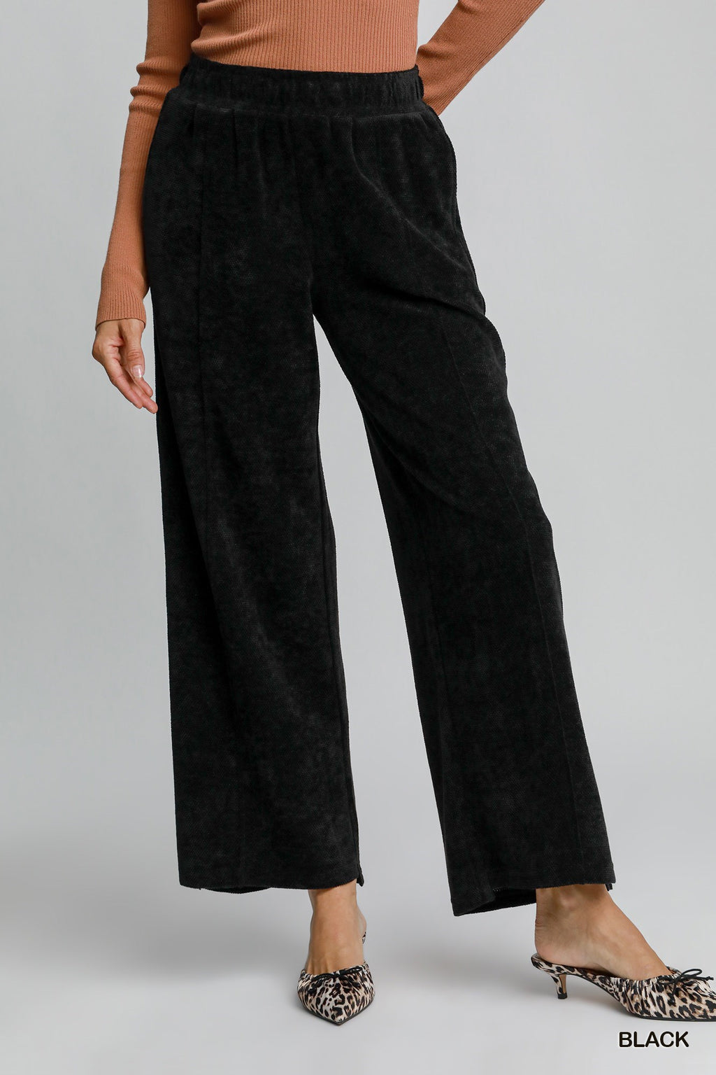 "Melody" Chenille Wide Leg Pants, 3 colors - The Katie Grace Boutique