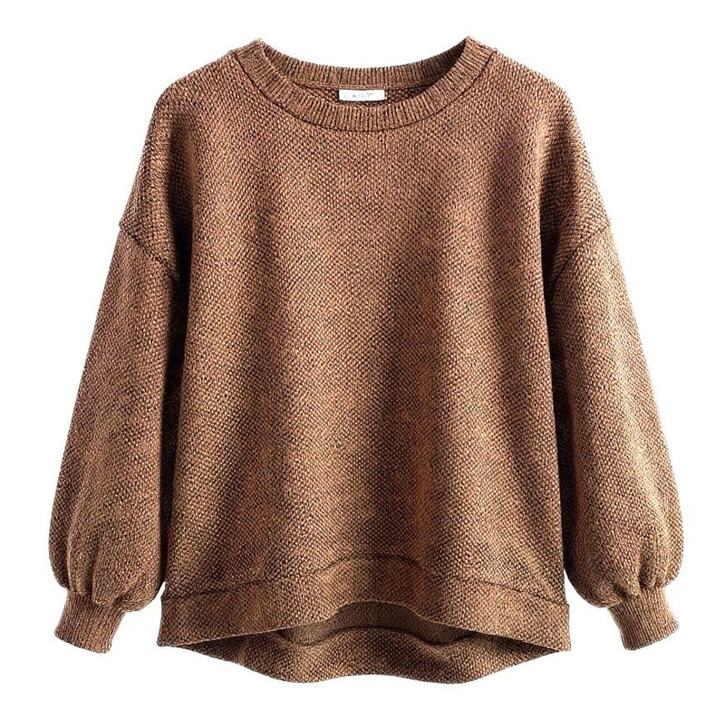 "Tessa" Two Tone Sweater, Caramel