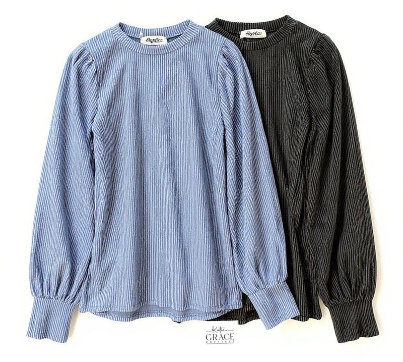 "Amelia" Ribbed Top, 2 colors
