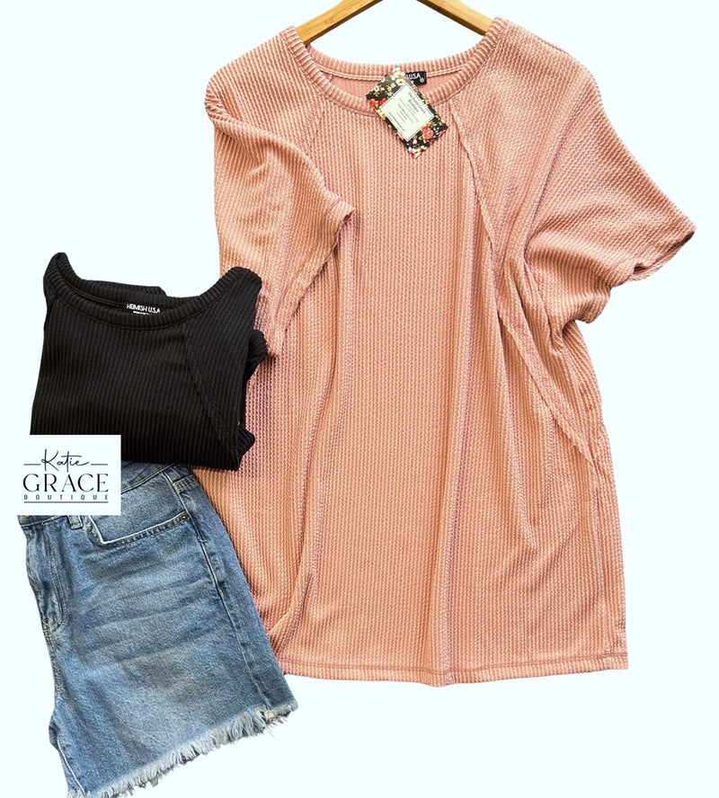 "Chellie" Urban Ribbed Top