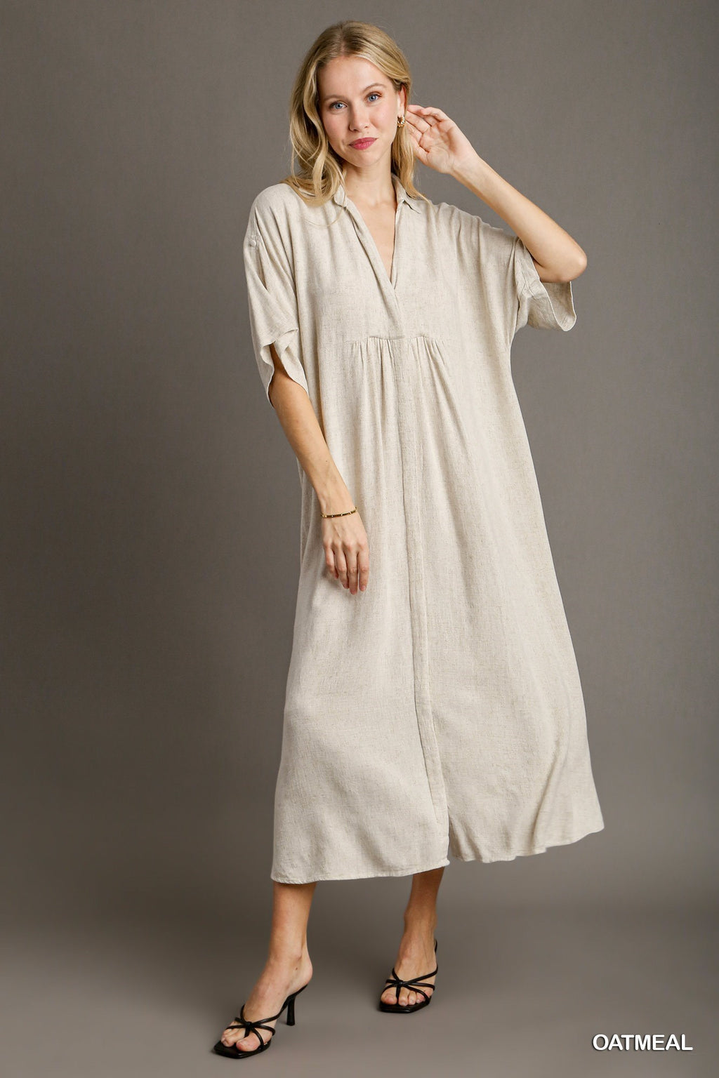 Last One! “Addsion" Linen Dress