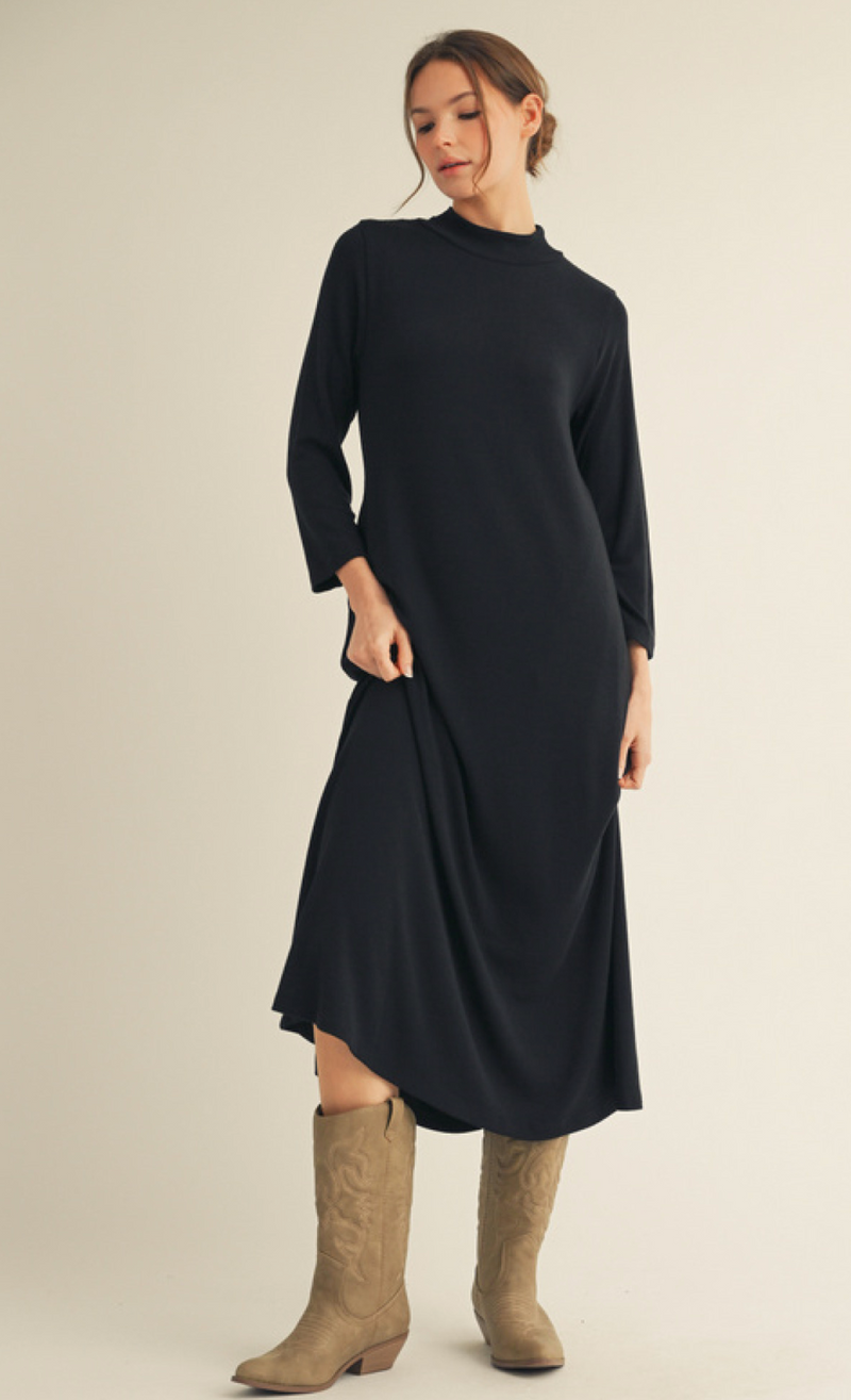 "Laney" Soft Mock Neck Dress