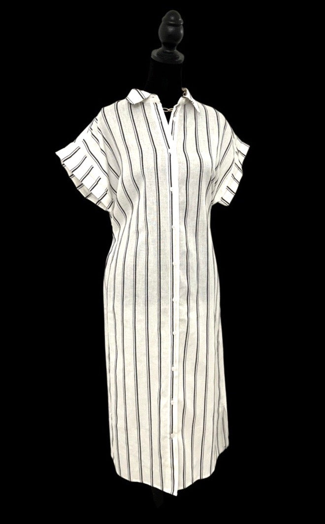 Last One! “Karrington" Striped Midi Dress