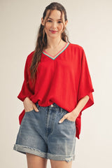 "Georgia" Batwing Blouse, 2 colors