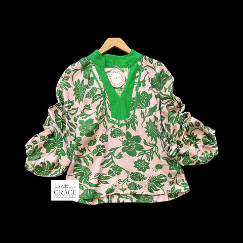 "Naomi" Long Sleeve Blouse - The Katie Grace Boutique