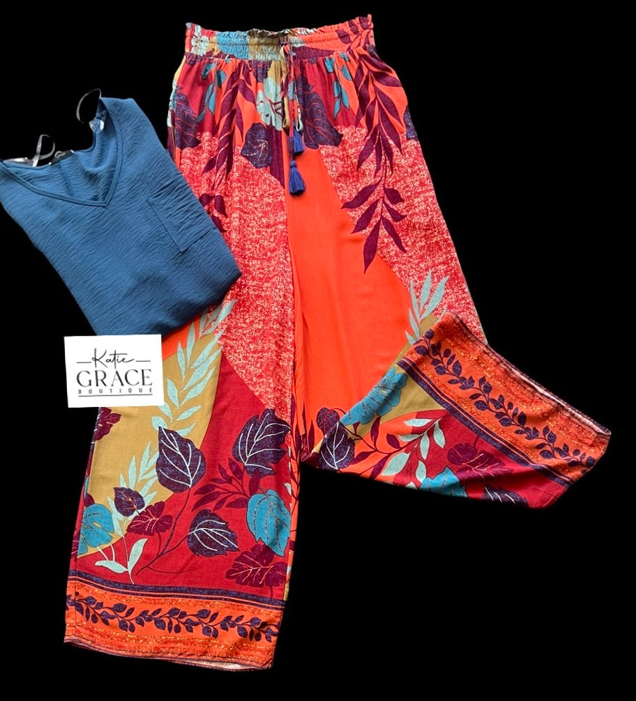 "Maeve" Wide Leg Pants, also in Plus - The Katie Grace Boutique