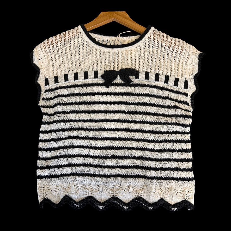 "Blaire" Crochet Sweater, Black - The Katie Grace Boutique