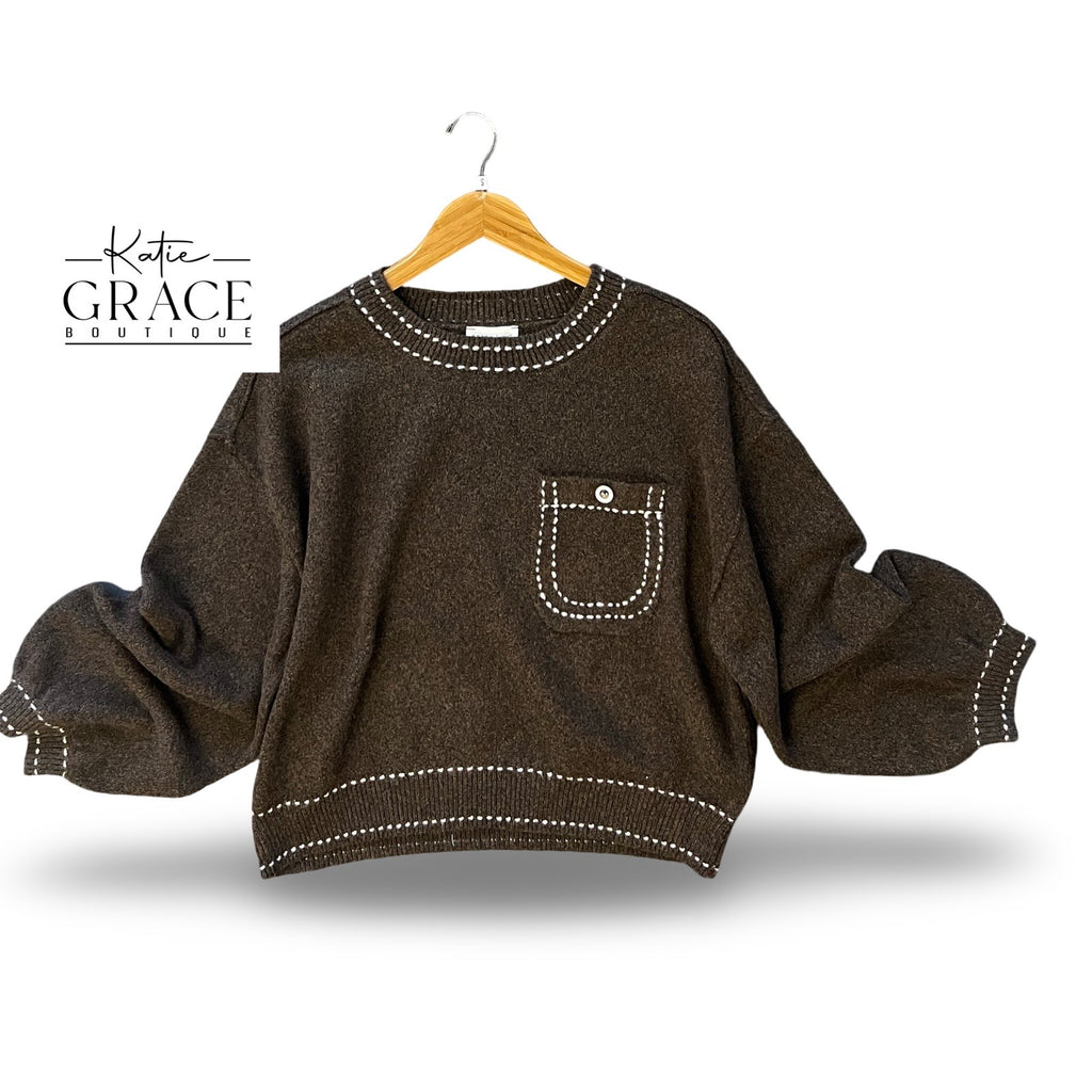 "Brownie" Sweater - The Katie Grace Boutique