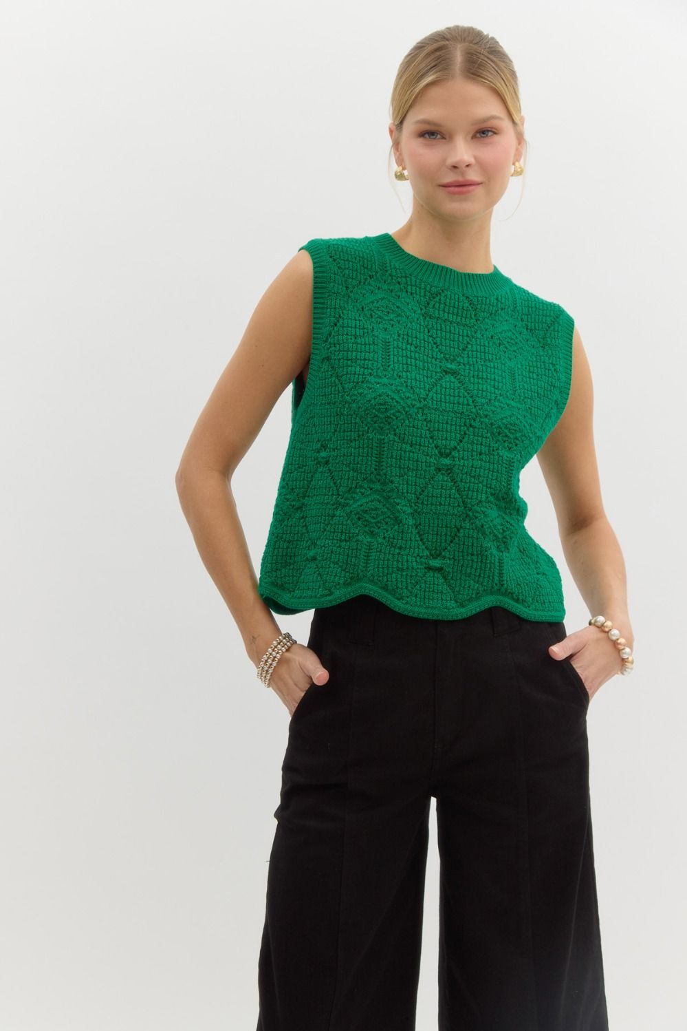 "Penny" Crochet Sweater , 4 colors - The Katie Grace Boutique