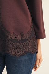 "Cheri" 3/4 Sleeves with Lace