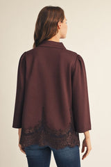 "Cheri" 3/4 Sleeves with Lace