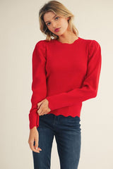"Noelle" Ribbed Fitted Sweater, 2 colors - The Katie Grace Boutique