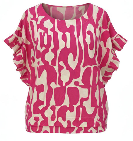 "Amber" Abstract Blouse - The Katie Grace Boutique