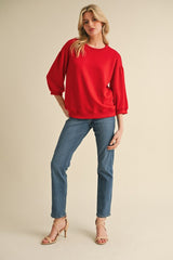 "Jade" 3/4 Luxe Pullover