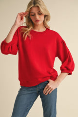 "Jade" 3/4 Luxe Pullover