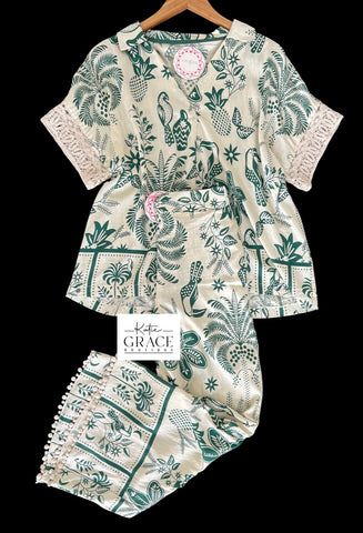 "Ellie" Matching Separates, Green - The Katie Grace Boutique