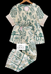 "Ellie" Matching Separates, Green - The Katie Grace Boutique