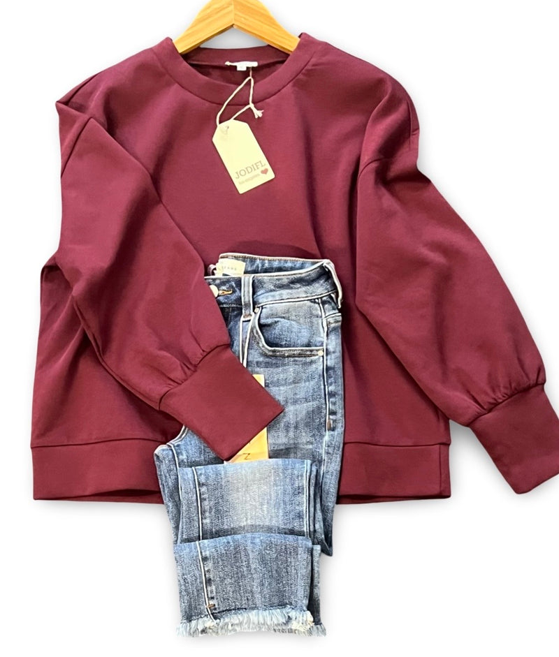 "Natalie" Luxe Knit Pullover - The Katie Grace Boutique