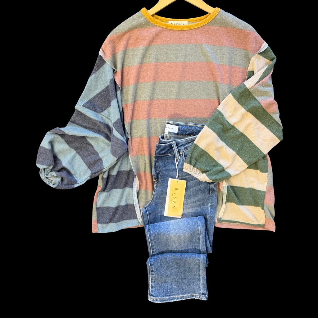 "Beth" Striped Top