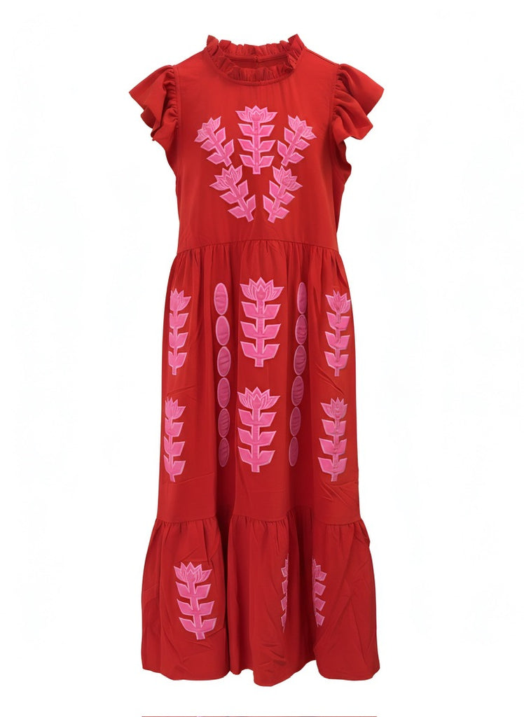 "Shelly" Embroidered Dress
