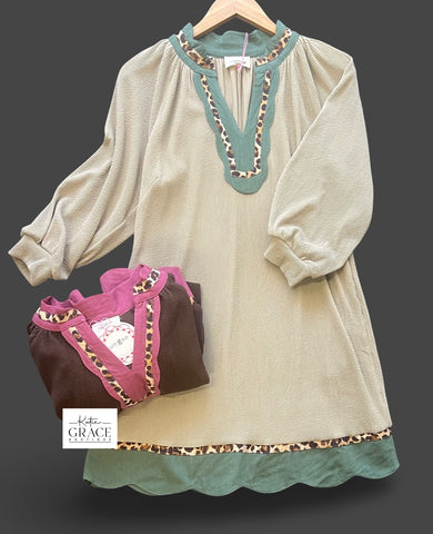 "Emily" Ribbed  Dress, 2 colors - The Katie Grace Boutique