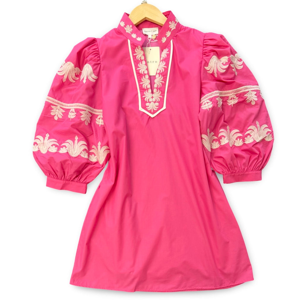 "Heather" Embroidered Dress - The Katie Grace Boutique