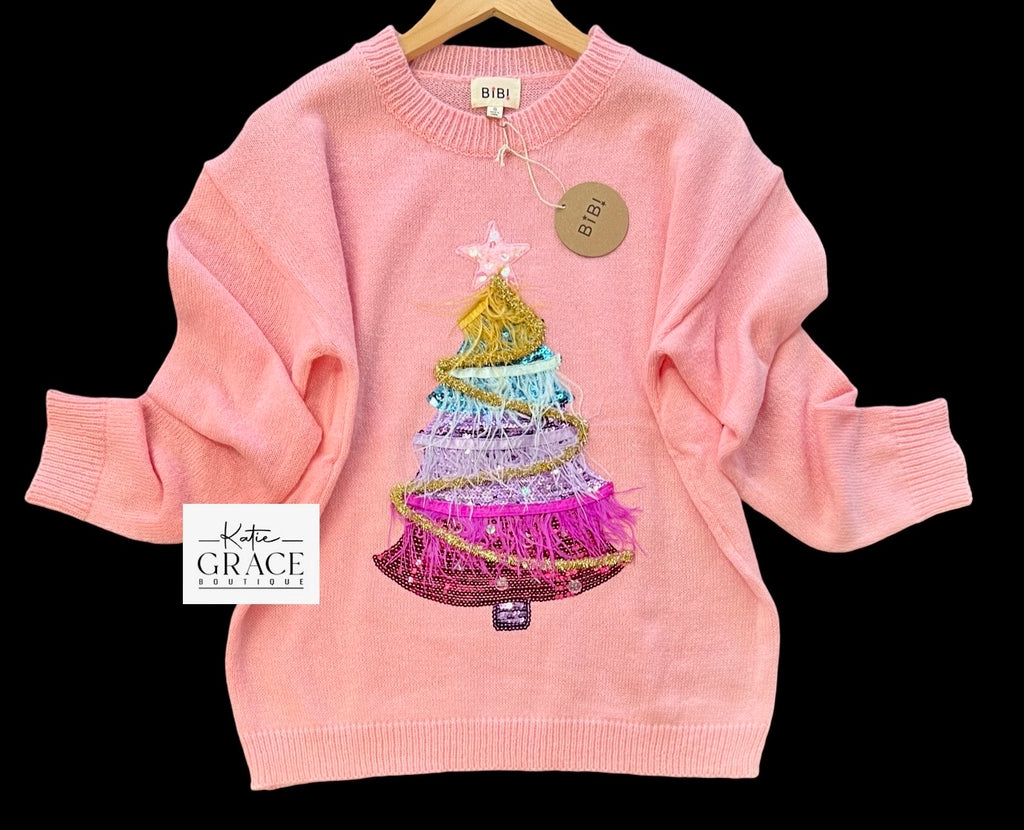 "Gillie" Christmas Tree Sweater - The Katie Grace Boutique