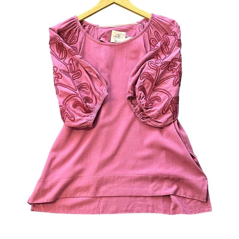 "Amanda" Embroidered Blouse - The Katie Grace Boutique