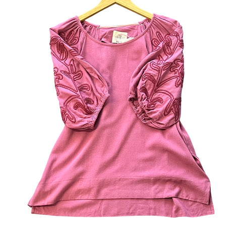 "Amanda" Embroidered Blouse - The Katie Grace Boutique