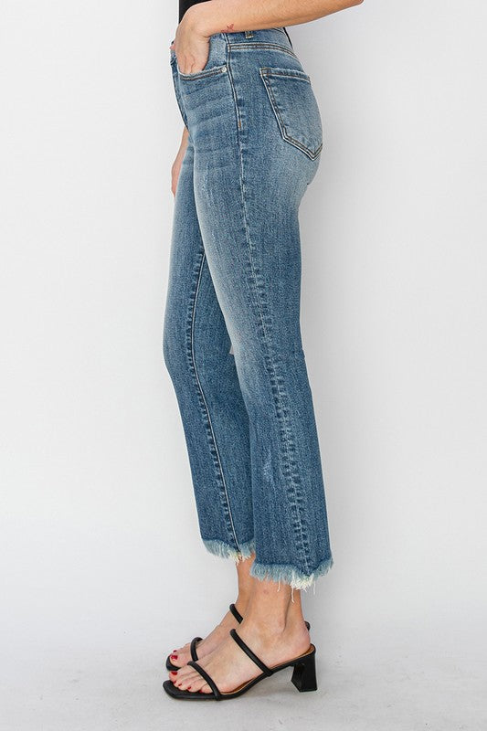 "Palmer" Cropped Frayed Jeans - The Katie Grace Boutique