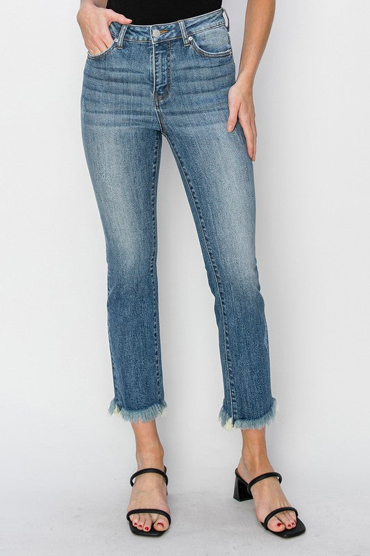 "Palmer" Cropped Frayed Jeans - The Katie Grace Boutique