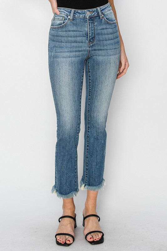 "Palmer" Cropped Frayed Jeans - The Katie Grace Boutique