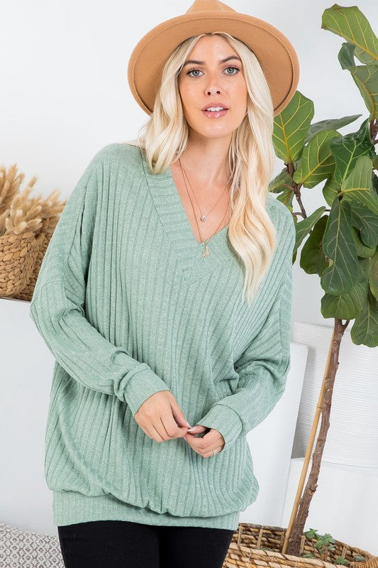 SALE!  "Mabel" Ribbed Knit Pullover