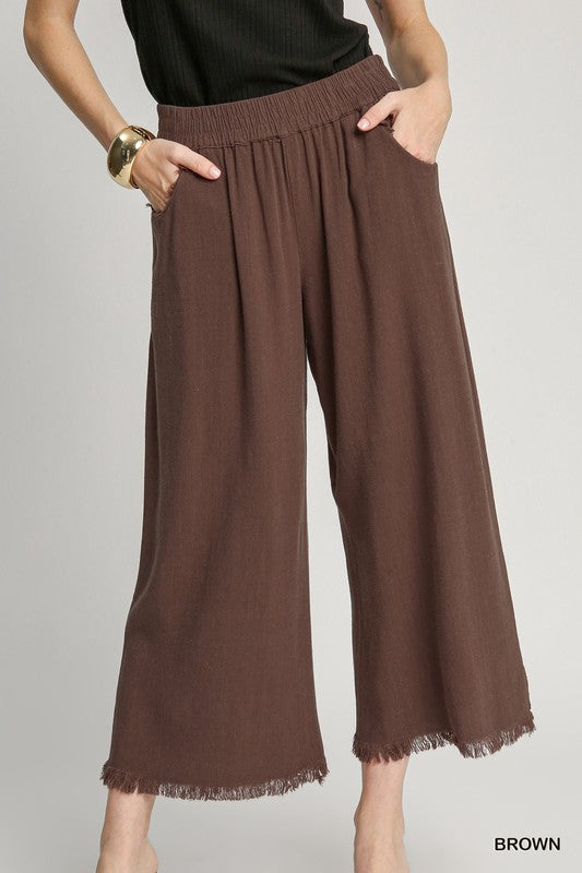 "Kelsi" Matching Linen Blend Separates, Brown - The Katie Grace Boutique