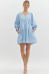 "Grace"  Embossed Dress, 4 colors - The Katie Grace Boutique