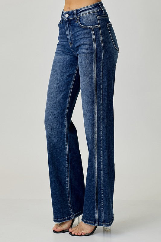 "Noa" Mid Rise Straight Jeans - The Katie Grace Boutique