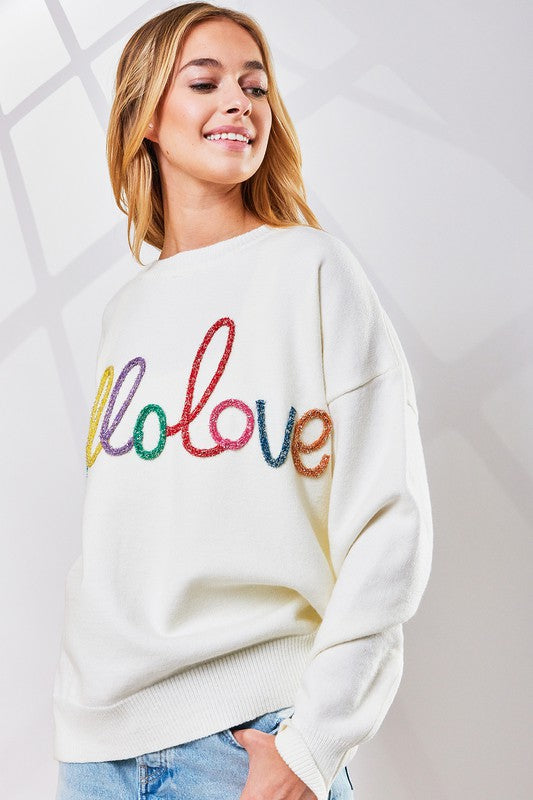 Last One! “Kim" Hello Love Sweater