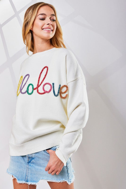 Last One! “Kim" Hello Love Sweater