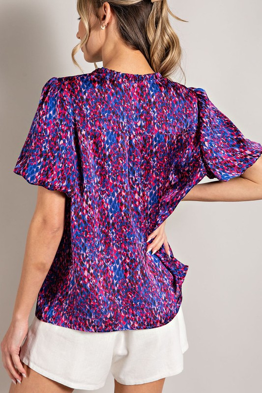 Now in Plus! "Casey" Balloon Sleeve Blouse