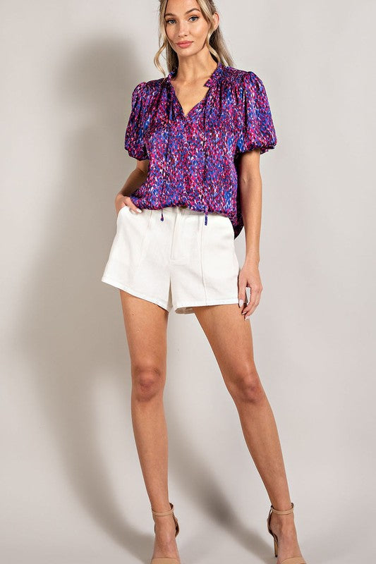 Now in Plus! "Casey" Balloon Sleeve Blouse