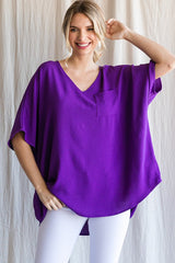 "Tiffani" Oversized Blouse, 3 colors - The Katie Grace Boutique