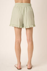 "Amber" Ruffled Hem Shorts - The Katie Grace Boutique
