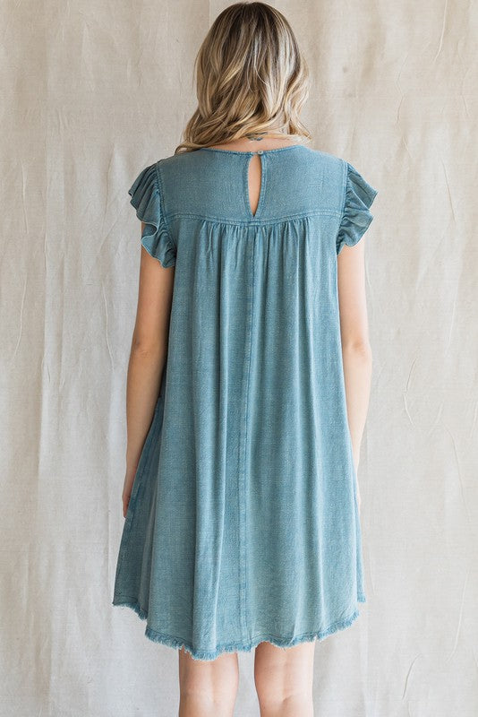 Last One! “Jasmine" Mineral Washed Dress