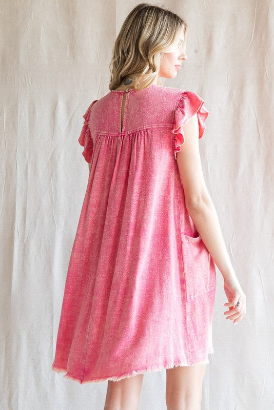 Last One! “Jasmine" Mineral Washed Dress