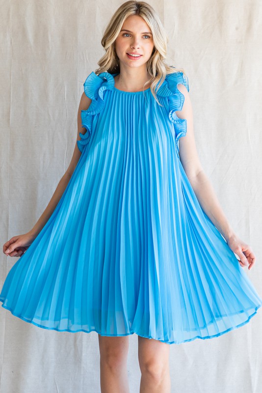 "Kelly" Pleated Dress, 2 colors