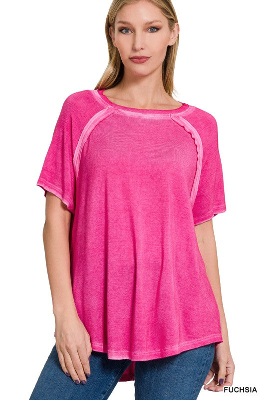 "Bethany" Mineral Washed Tee, 2 colors - The Katie Grace Boutique